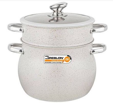 КАСТРЮЛЯ-ПАРОВАРКА (КУСКУС) AGNESS СО СТЕКЛ.КРЫШКОЙ И АНТИПРИГАР.